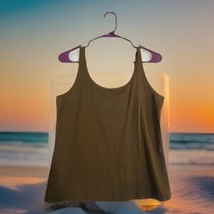 Chico's Shaping Top Womens 1 Brown Microfiber Camisole Adjustable Strap Tank